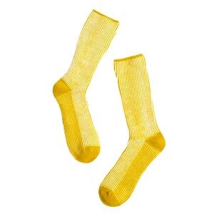 NEW Madewell Colorblocked Stripe Trouser Golden Meadow Socks